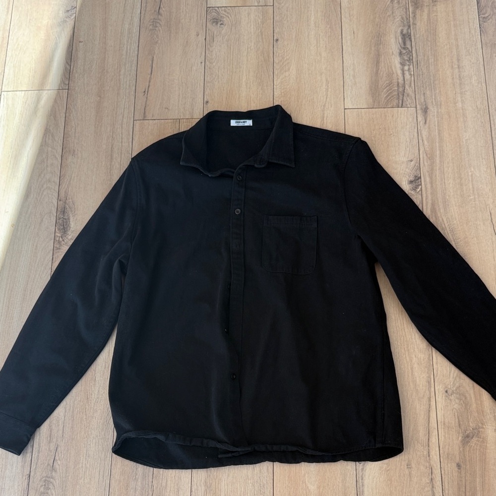 Men's Black Shirt Jacket